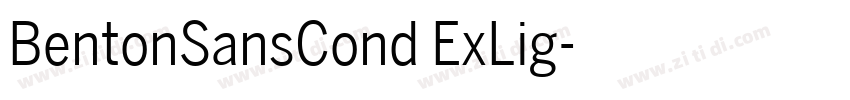 BentonSansCond ExLig字体转换